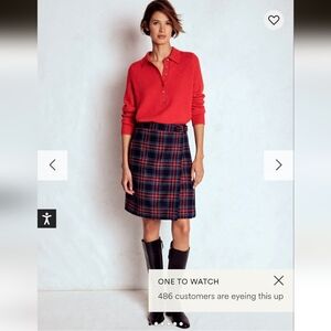 Boden Helen Wool Kilt Skirt- 8L